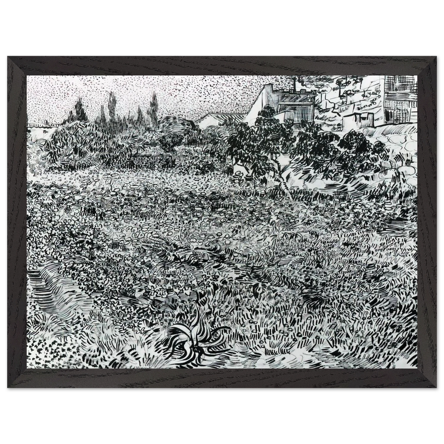 Garden with Flowers by Vincent van Gogh — Framed art print at Zephyeer