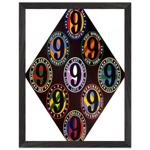 The Ninth American Dream by Robert Indiana — Framed art print at Zephyeer