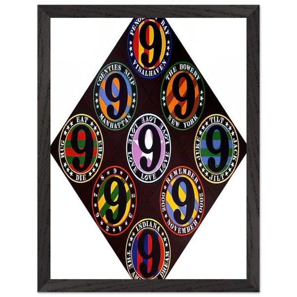 The Ninth American Dream by Robert Indiana — Framed art print at Zephyeer