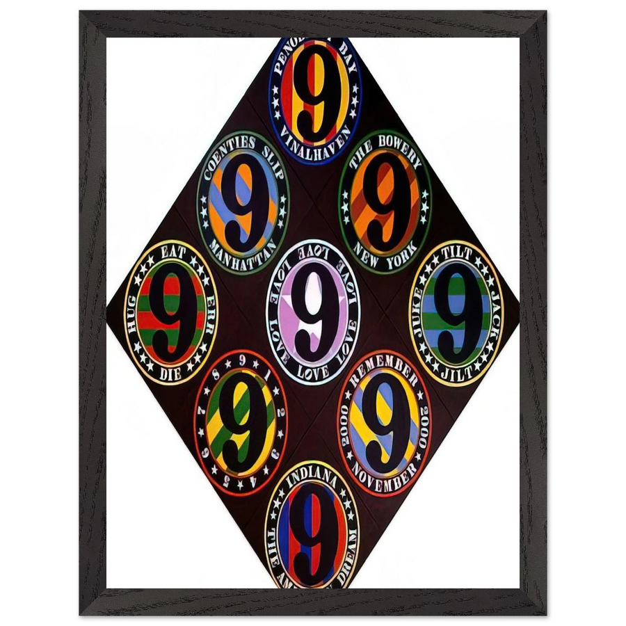 The Ninth American Dream by Robert Indiana — Framed art print at Zephyeer