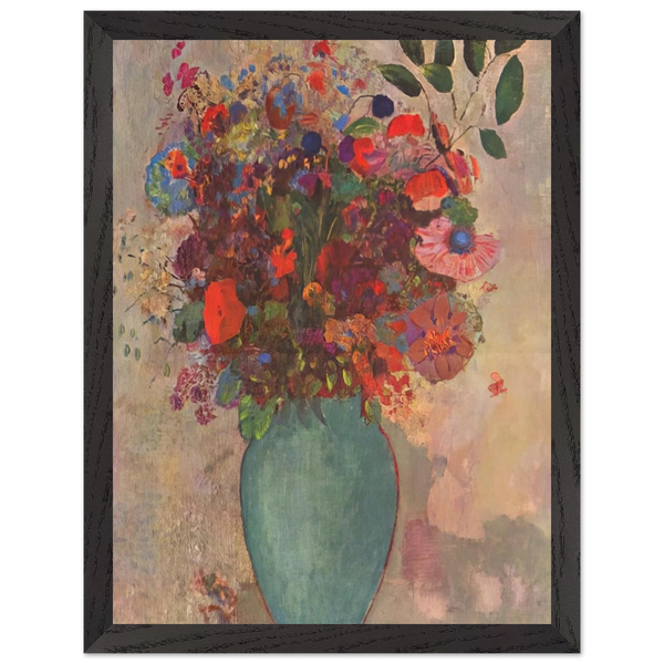 THE TURQUOISE VASE by Odilon Redon — Framed art print at Zephyeer
