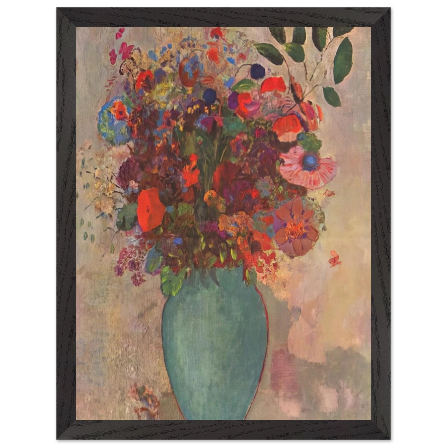 THE TURQUOISE VASE by Odilon Redon — Framed art print at Zephyeer