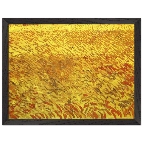 Summer Evening, Wheatfield with Setting sun by Vincent van Gogh — Framed art print at Zephyeer