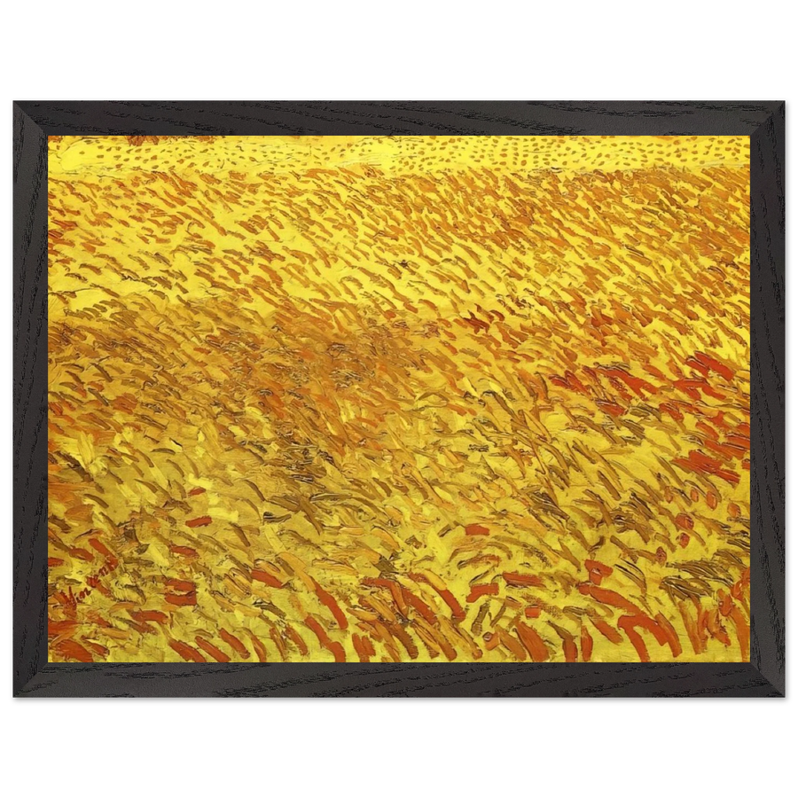 Summer Evening, Wheatfield with Setting sun by Vincent van Gogh — Framed art print at Zephyeer