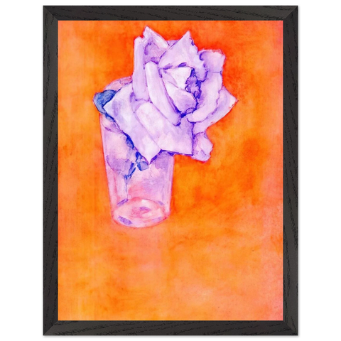 White Rose in a Glass by Piet Mondrian — Framed art print at Zephyeer