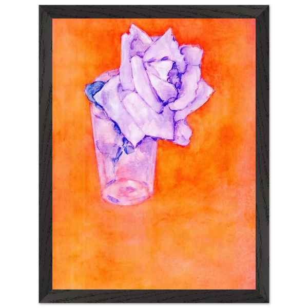 White Rose in a Glass by Piet Mondrian — Framed art print at Zephyeer