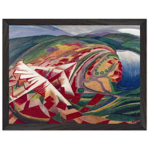 Volo su paese o Studio per A 300 Km sulla città - 1930 by Gerardo Dottori — Framed art print at Zephyeer