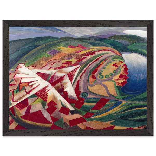 Volo su paese o Studio per A 300 Km sulla città - 1930 by Gerardo Dottori — Framed art print at Zephyeer