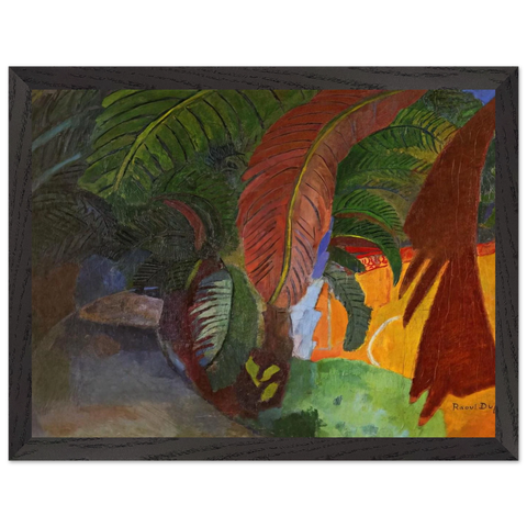 PALM TREES AT MARTIGUES HOMAGE TO GAUGUIN 1910 by Raoul Dufy — Framed art print at Zephyeer