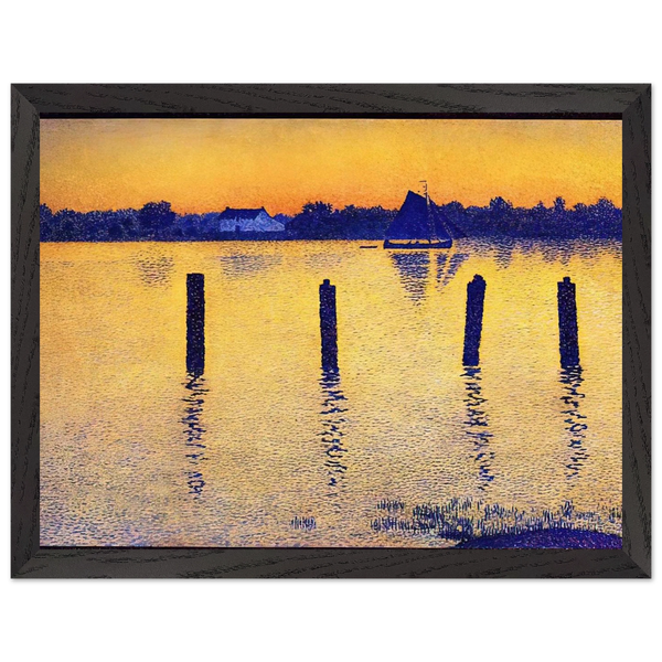 SAILBOATS ON THE RIVER SCHELDT 1892 by Theo van Rysselberghe — Framed art print at Zephyeer