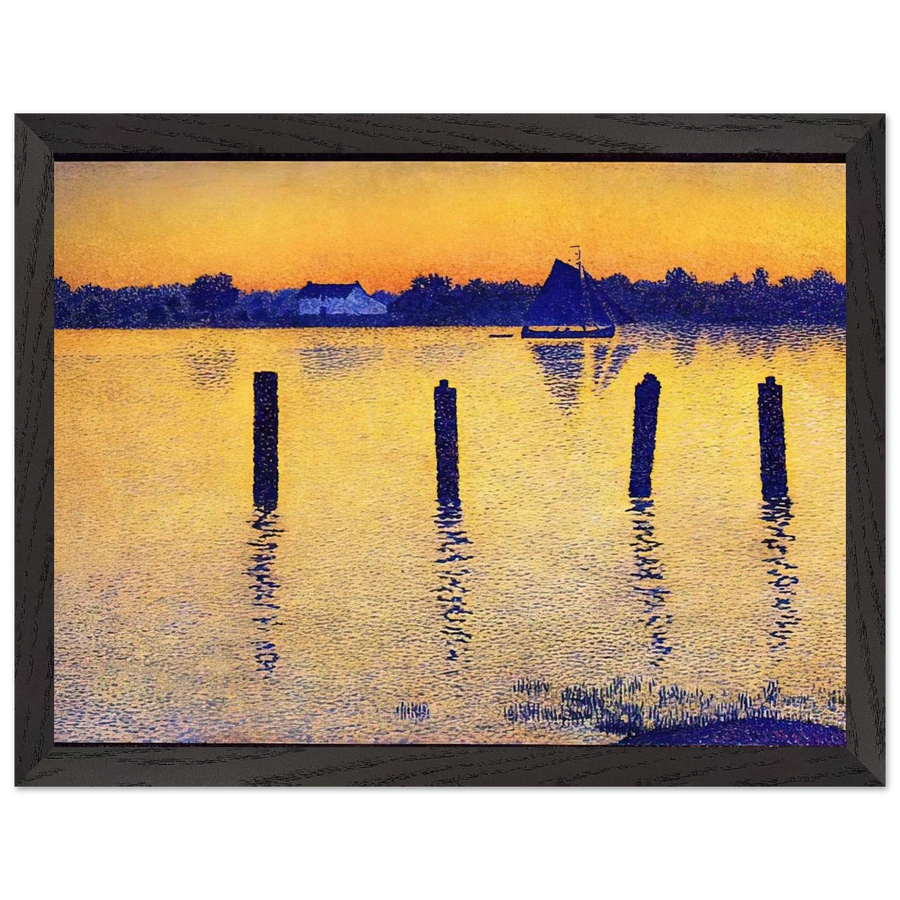 SAILBOATS ON THE RIVER SCHELDT 1892 by Theo van Rysselberghe — Framed art print at Zephyeer