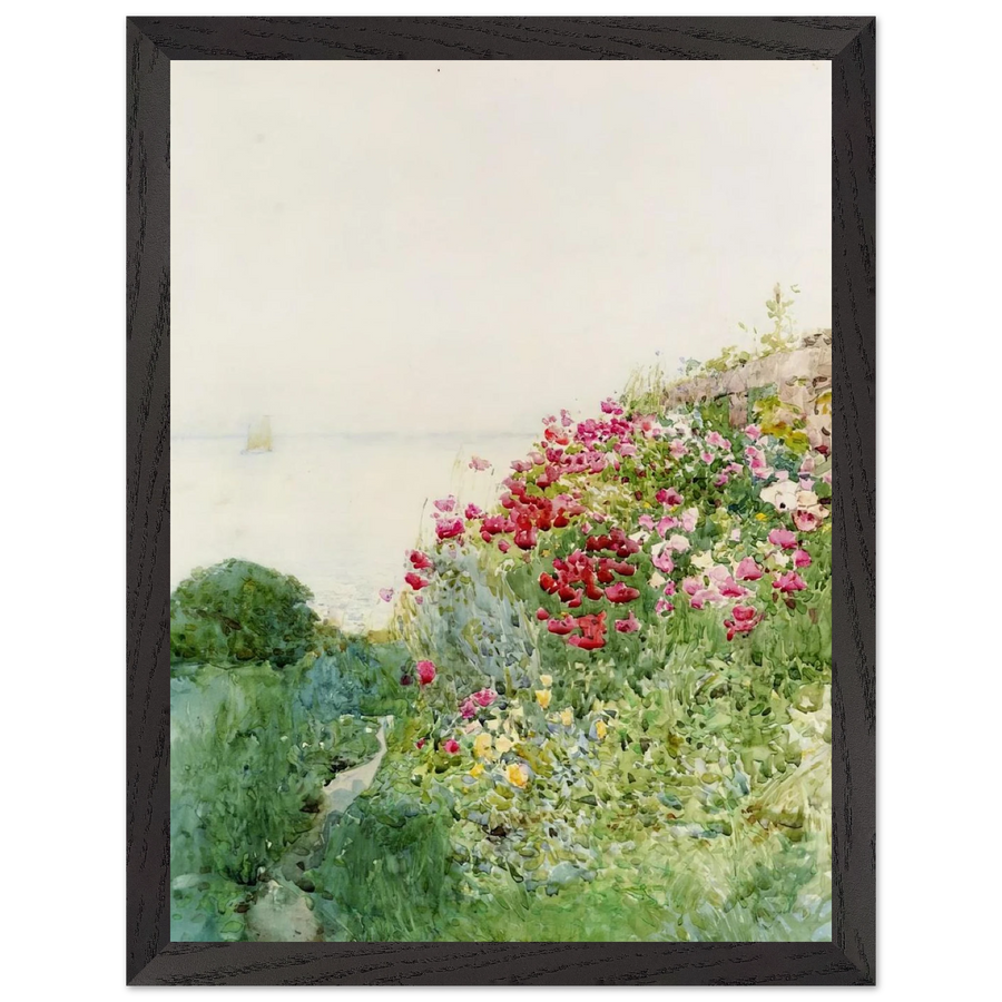 Field of Poppies, Isles of Shaos, Appledore by Childe Hassam — Framed art print at Zephyeer