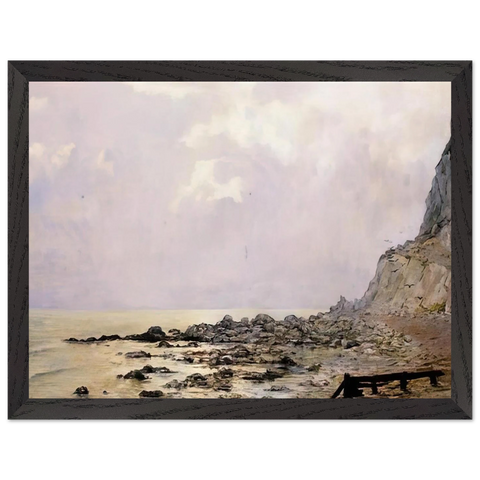 THE CLIFFS OF DOUVRES 1881 by Theo van Rysselberghe — Framed art print at Zephyeer