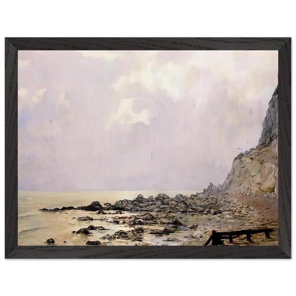 THE CLIFFS OF DOUVRES 1881 by Theo van Rysselberghe — Framed art print at Zephyeer