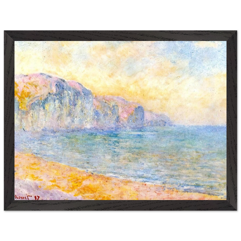Cliffs at Pourville, Morning by Claude Monet — Framed art print at Zephyeer