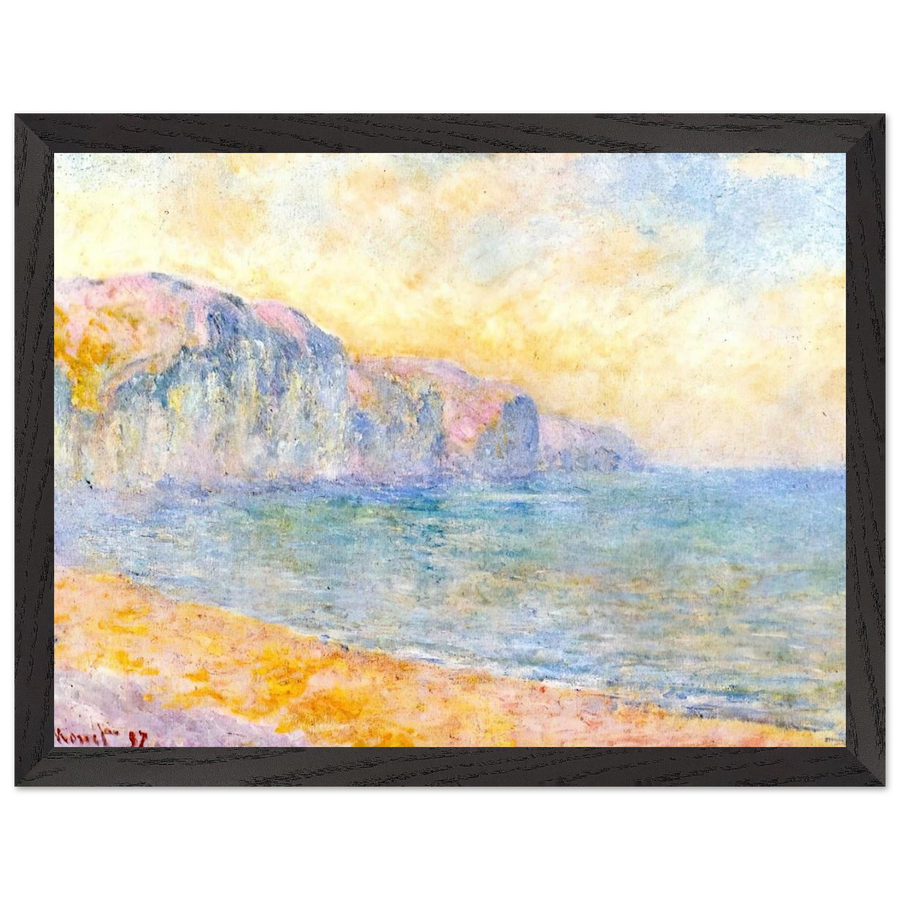 Cliffs at Pourville, Morning by Claude Monet — Framed art print at Zephyeer