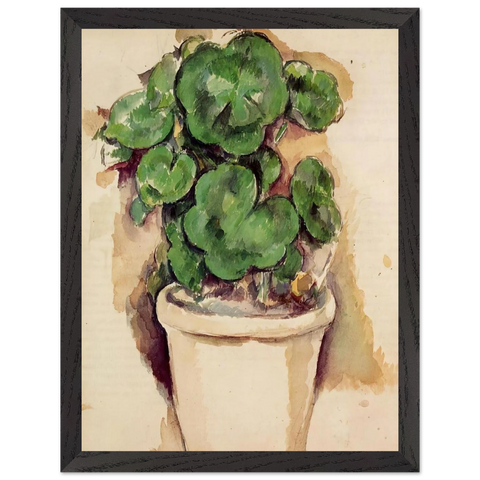 Pot of Geraniums by Paul Cézanne — Framed art print at Zephyeer