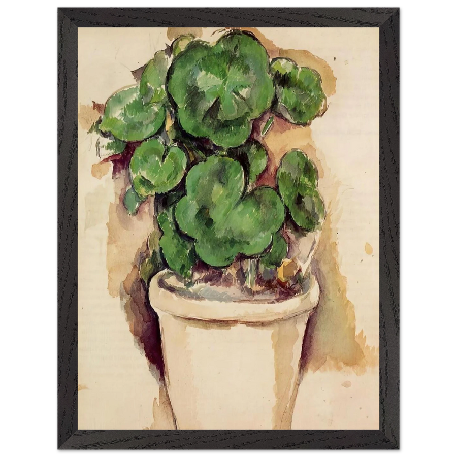 Pot of Geraniums by Paul Cézanne — Framed art print at Zephyeer