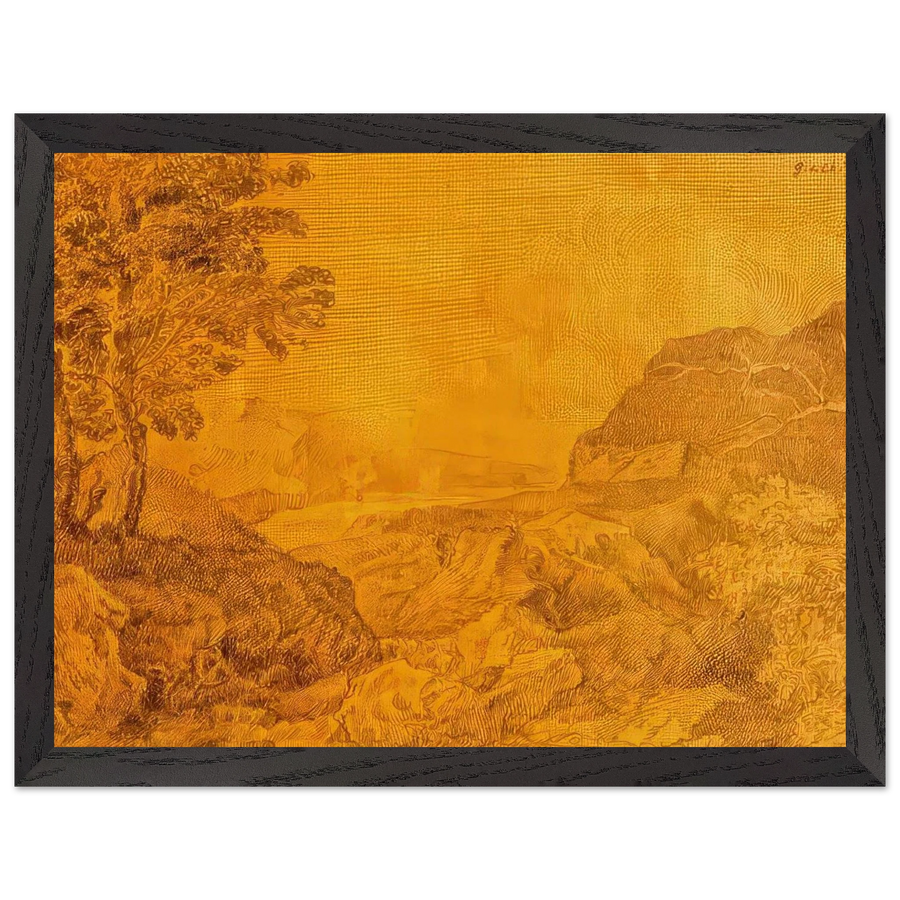 A VILLAGE IN SUMMERSET 1 by Giorgio de Chirico — Framed art print at Zephyeer