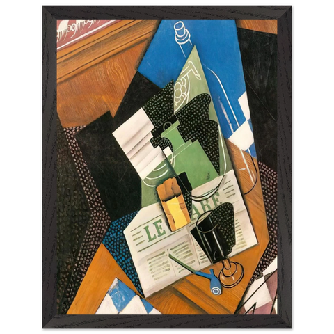 WATER BOTTLE BOTTLE AND FRUIT DISH 1915 by Juan Gris — Framed art print at Zephyeer