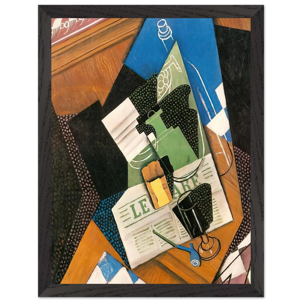 WATER BOTTLE BOTTLE AND FRUIT DISH 1915 by Juan Gris — Framed art print at Zephyeer