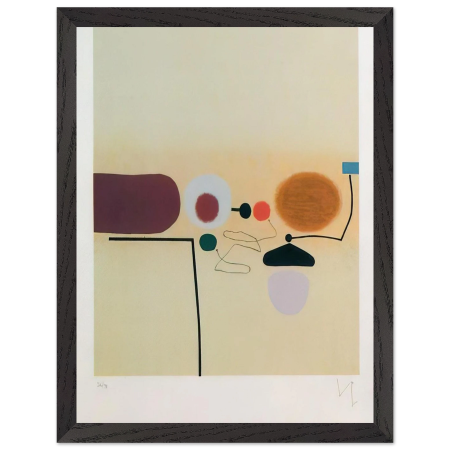 COMPOSITE IMAGE ORANGE AND PINK by Victor Pasmore — Framed art print at Zephyeer