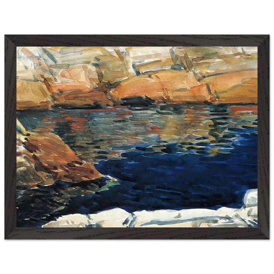Looking into Beryl Pool by Childe Hassam — Framed art print at Zephyeer
