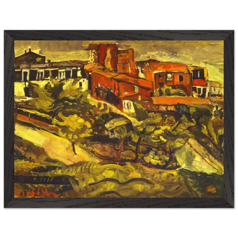 RED HOUSES by Chaim Soutine — Framed art print at Zephyeer