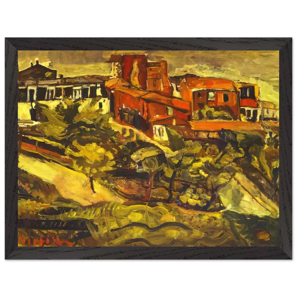 RED HOUSES by Chaim Soutine — Framed art print at Zephyeer