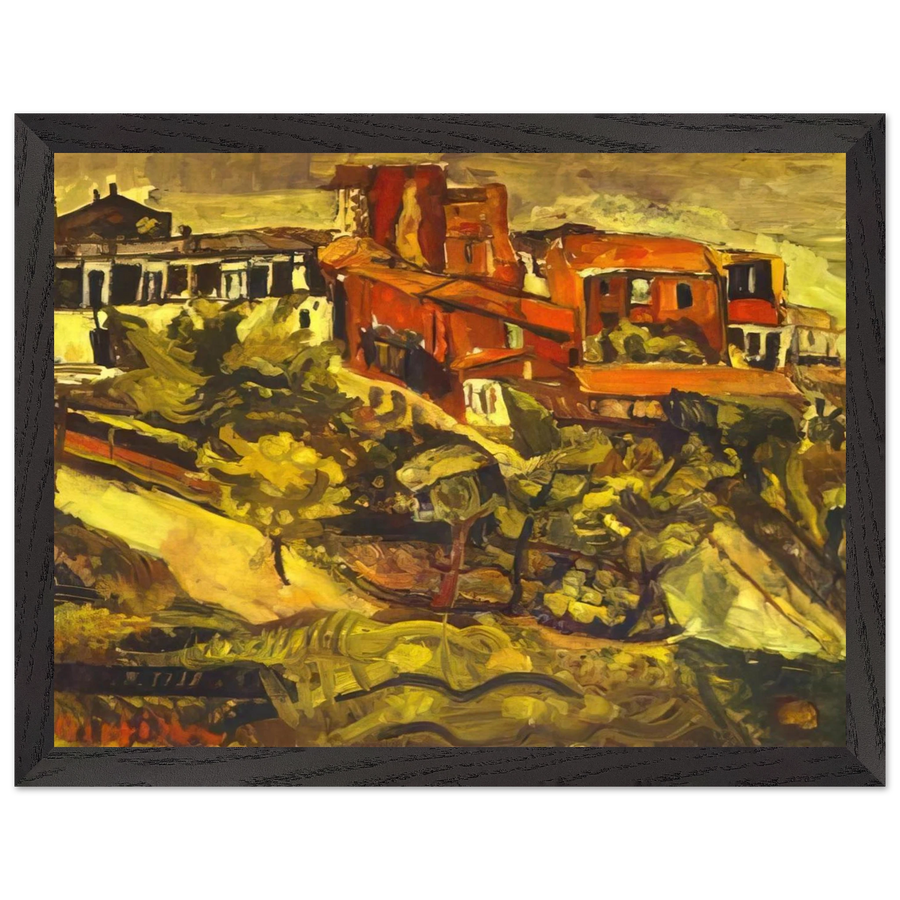 RED HOUSES by Chaim Soutine — Framed art print at Zephyeer