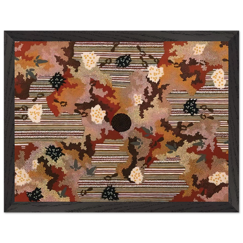 Wildflowers at Yabbierangu - 1991 by Clifford Possum Tjapaltjarri — Framed art print at Zephyeer