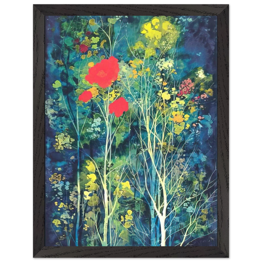 Poppies and Flowers by Eyvind Earle — Framed art print at Zephyeer