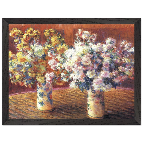 Two Vases with Chrysanthems by Claude Monet — Framed art print at Zephyeer