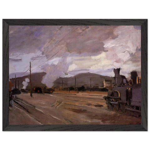 The Railroad Station at Argenteuil by Claude Monet — Framed art print at Zephyeer