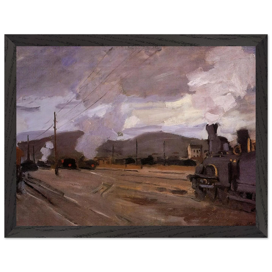 The Railroad Station at Argenteuil by Claude Monet — Framed art print at Zephyeer