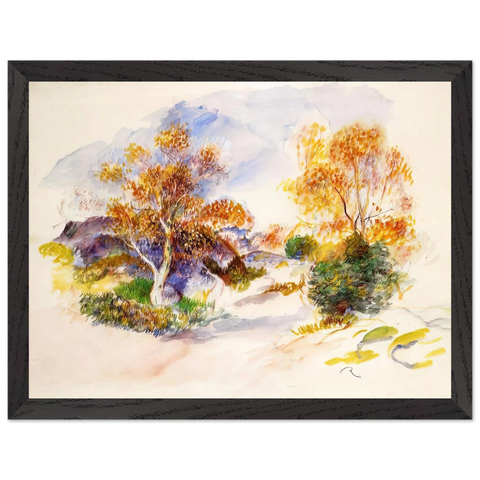 Landscape with Trees by Pierre-Auguste Renoir — Framed art print at Zephyeer