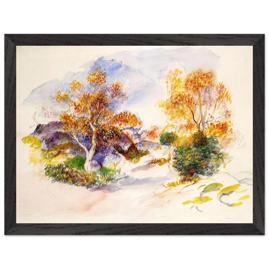 Landscape with Trees by Pierre-Auguste Renoir — Framed art print at Zephyeer