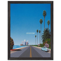 Southern Freeway Pictured Resort - Hiroshi Nagai Framed Poster - 30x40 cm / 12x16" inches | Hiroshi Nagai Framed Art Print