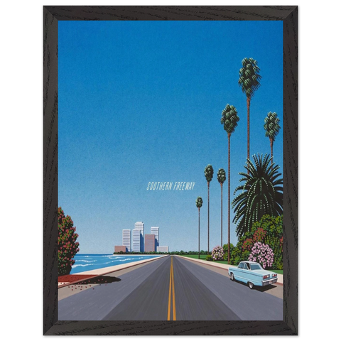 Southern Freeway Pictured Resort by Hiroshi Nagai — Framed art print at Zephyeer