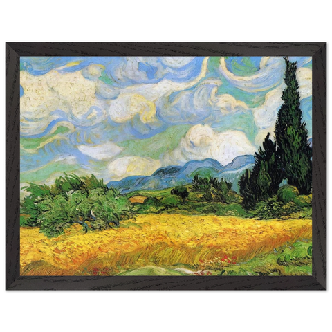 Wheat Field with Cypresses at the Haude Galline near Eygalieres by Vincent van Gogh — Framed art print at Zephyeer
