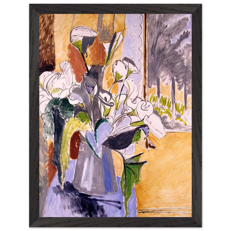 BOUQUET OF FLOWERS ON A VERANDA 1912 by Henri Matisse — Framed art print at Zephyeer