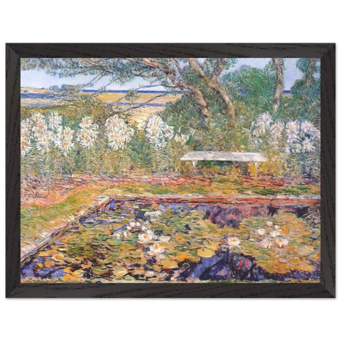 A long island garden by Childe Hassam — Framed art print at Zephyeer