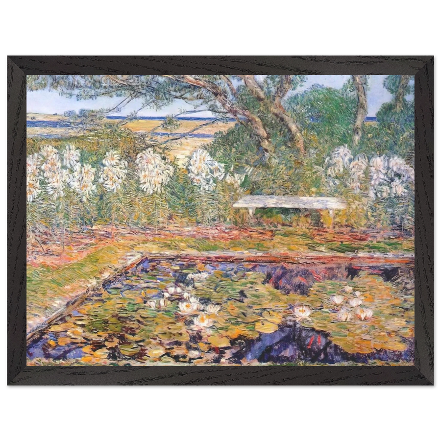A long island garden by Childe Hassam — Framed art print at Zephyeer