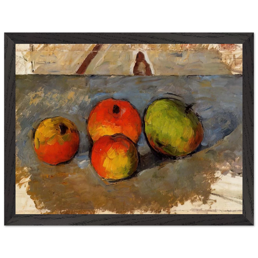 Four Apples by Paul Cézanne — Framed art print at Zephyeer