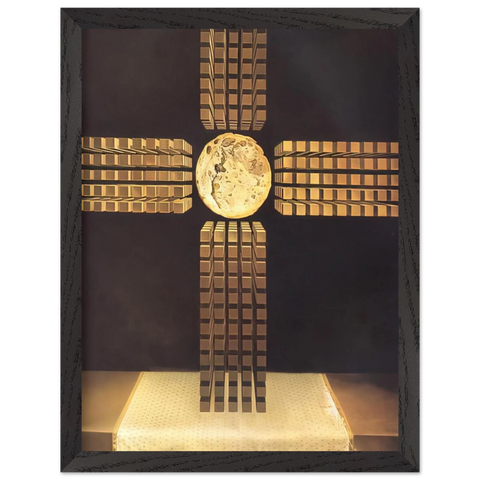 NUCLEAR CROSS by Salvador Dali — Framed art print at Zephyeer