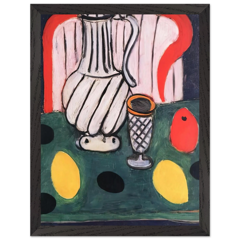 TIN PITCHER LEMON AND ARMCHAIR 1939 by Henri Matisse — Framed art print at Zephyeer