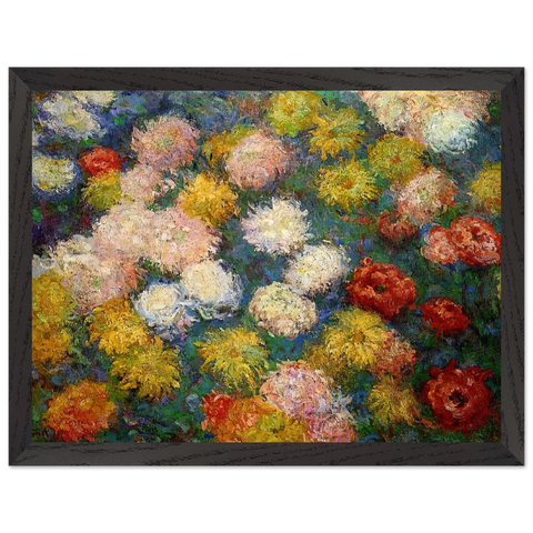 Chrysanthemums by Claude Monet — Framed art print at Zephyeer