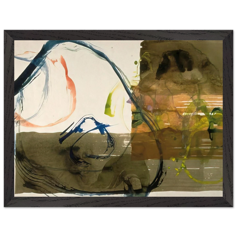 New River Watercolor, Series I, #5 - 1988 by John Cage — Framed art print at Zephyeer