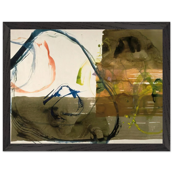 New River Watercolor, Series I, #5 - 1988 by John Cage — Framed art print at Zephyeer