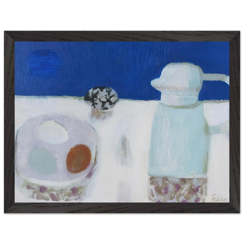 Jug and Four Eggs - 1967 by Mary Fedden — Framed art print at Zephyeer
